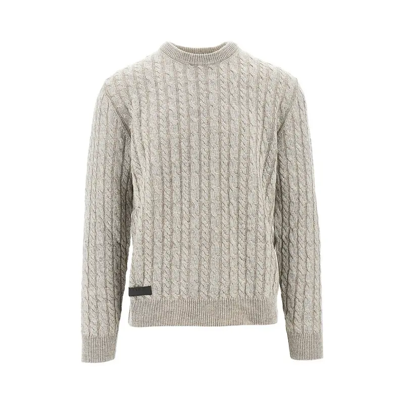 Pullover girocollo a trecce vanisé