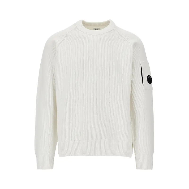 Pullover girocollo in ciniglia di cotone
