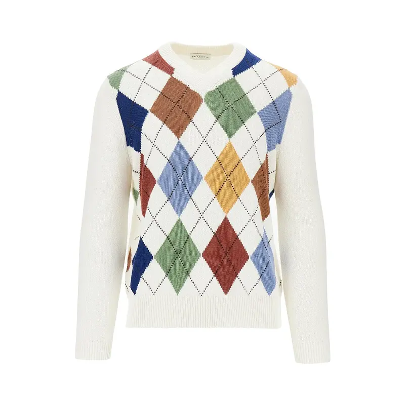 Pullover in cotone a rombi