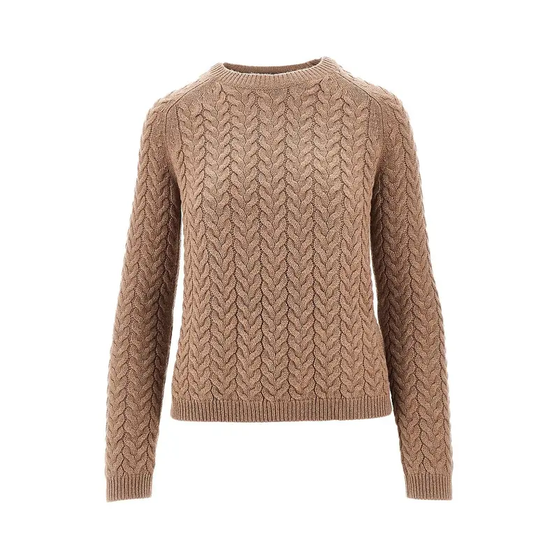 Pullover in lana e cachemire a trecce
