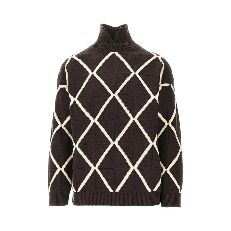 Pullover in maglia con motivo a quadri