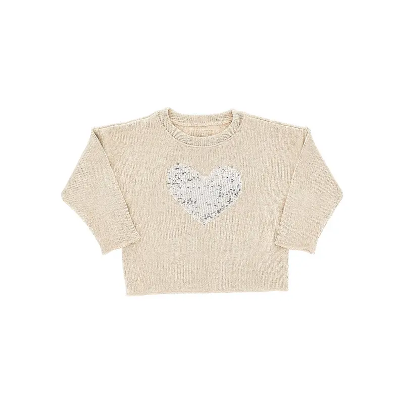 Pullover in misto cotone con applicazione