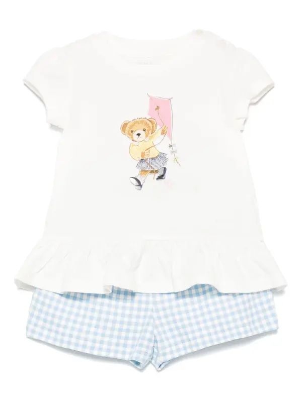 RALPH LAUREN BEARBEARTEE-SETS-SHORT SET