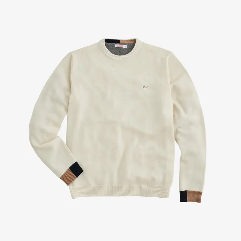 Round Solid Color Rib / Bianco