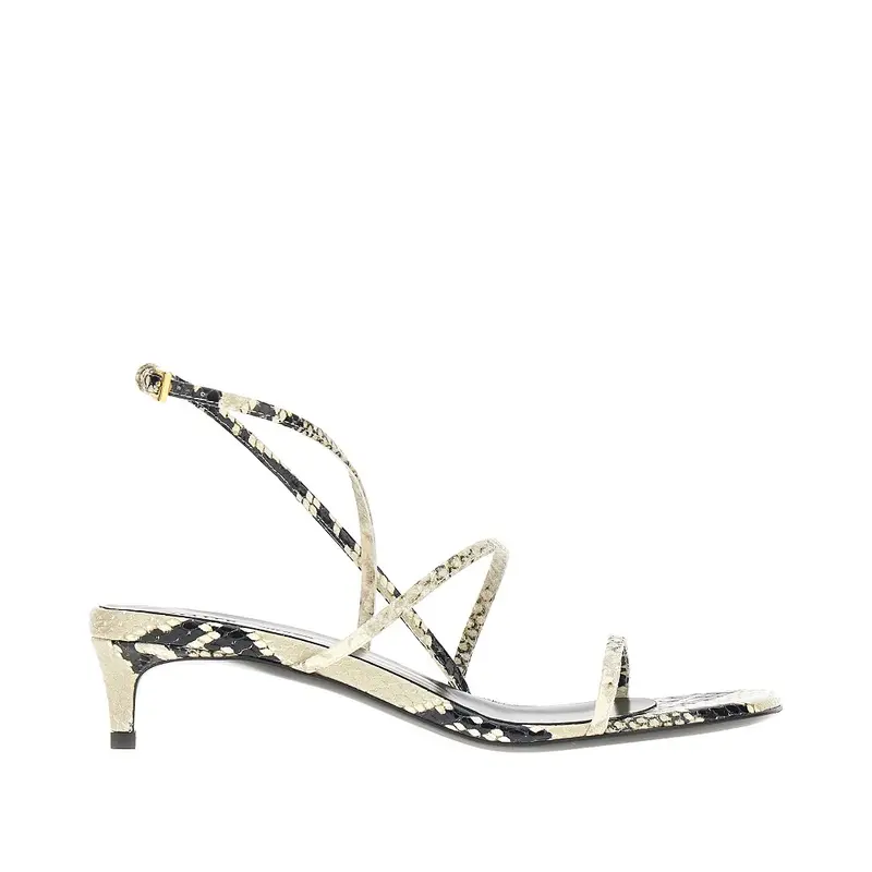 Sandali 'Loop' in pelle stampa pitone