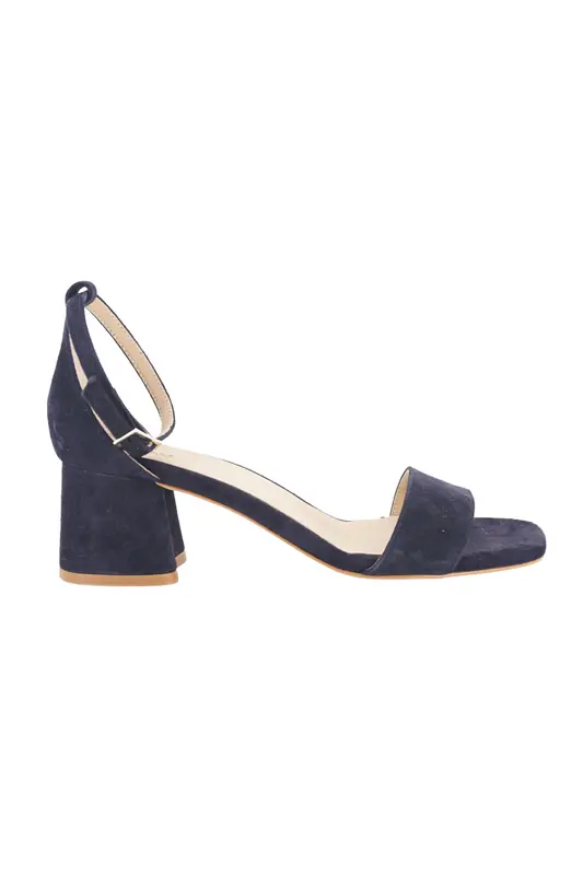 Sandalo con Tacco in Pelle Scamosciata Frau / Blu