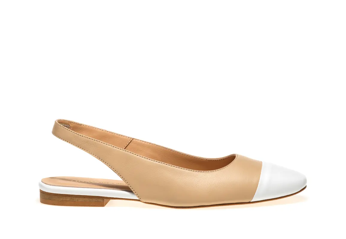 Sandalo Frau in Pelle / Beige