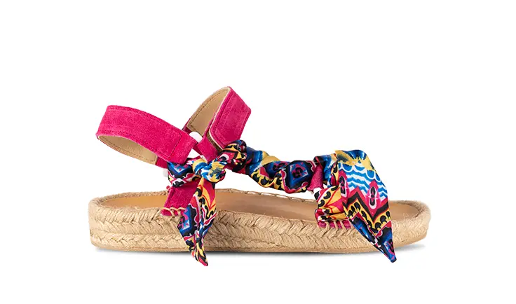 Sandalo Lagoa in Suede / Fucsia