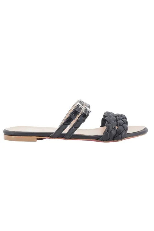 Sandalo Manila Grace in Pelle / Nero