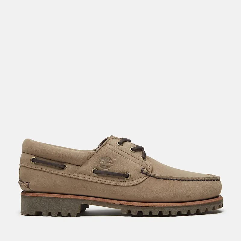 Scarpa da Barca in Pelle Scamosciata / Beige