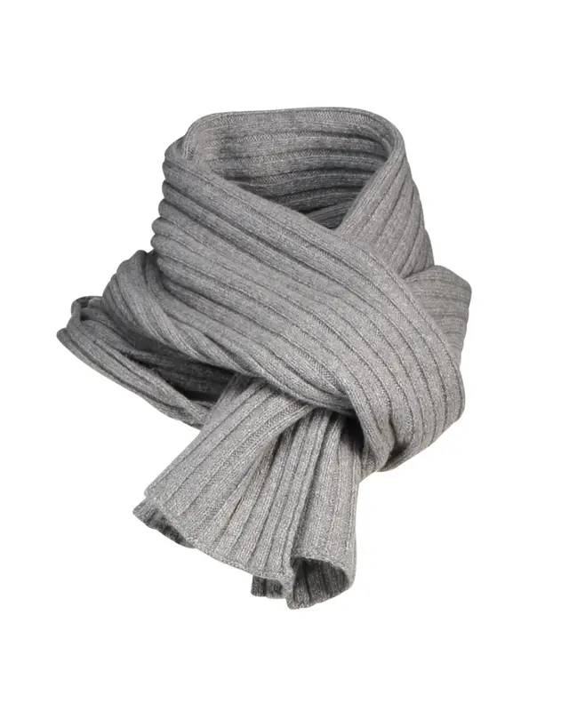 Sciarpa cashmere grigio perla