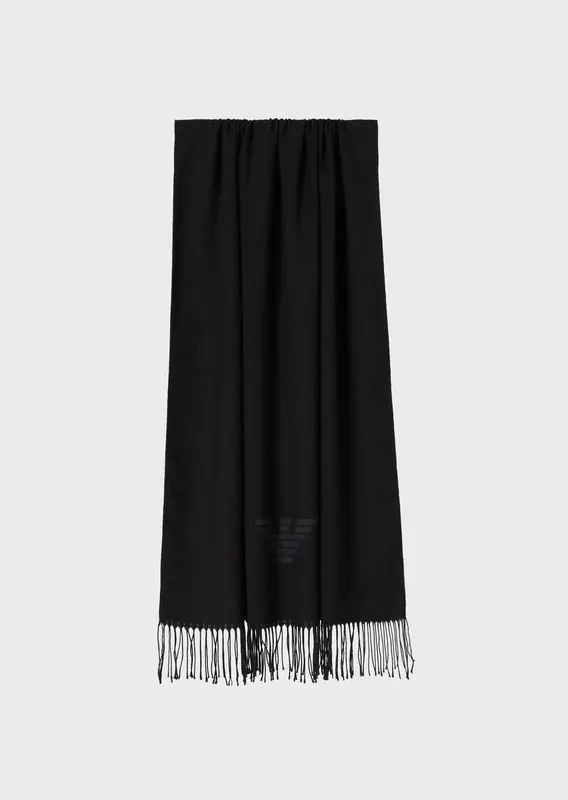 Sciarpa Emporio Armani con Frange / Nero