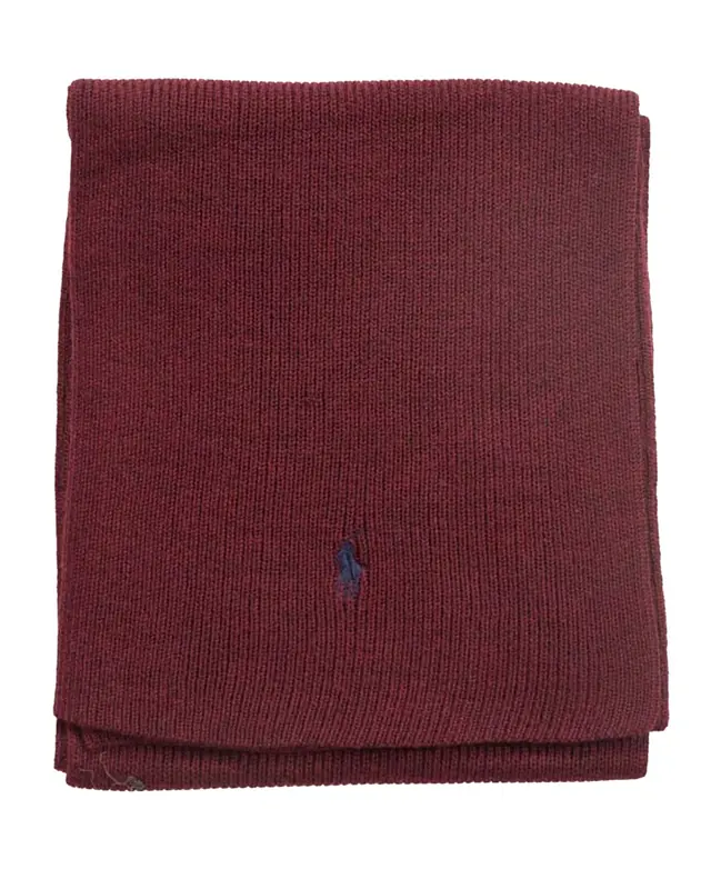 Sciarpa lana dark red con cavallino