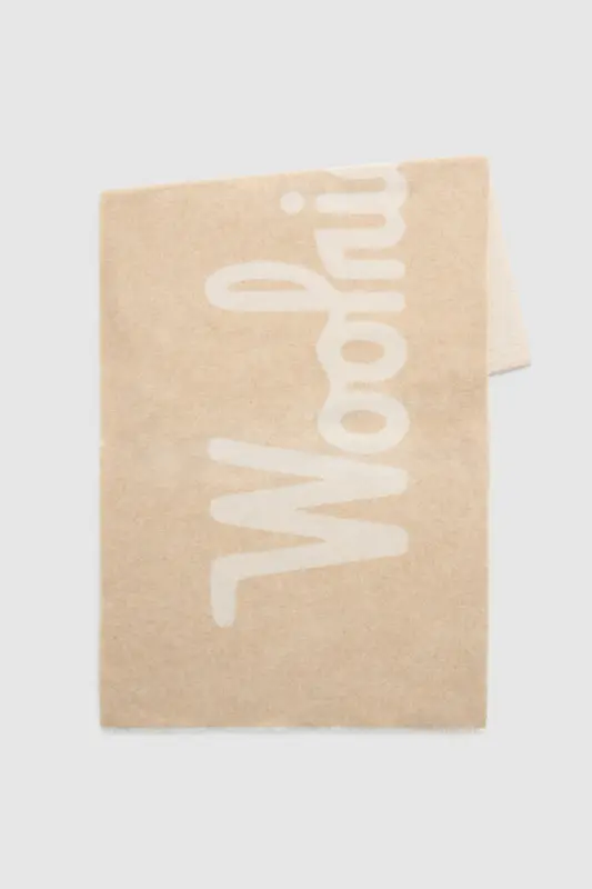 Sciarpa Woolrich con logo / Beige