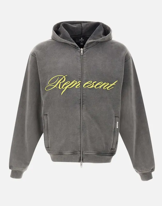 "Script Logo Zip Hoodie"