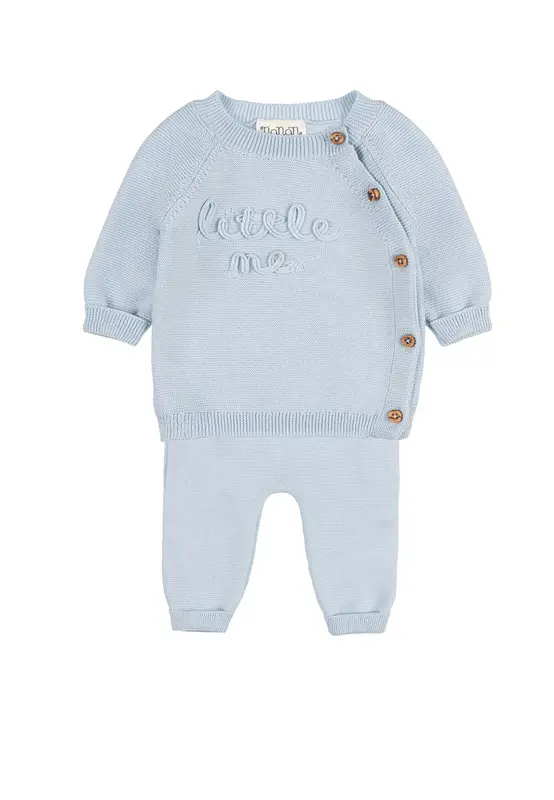set 2 pezzi little me azzurro