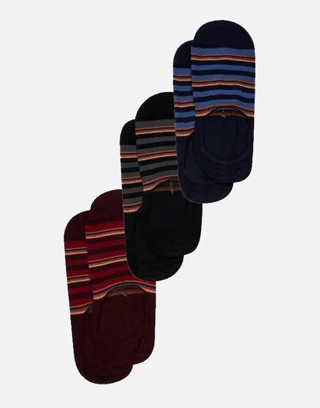 Set tre calze per mocassini "Signature Stripe"