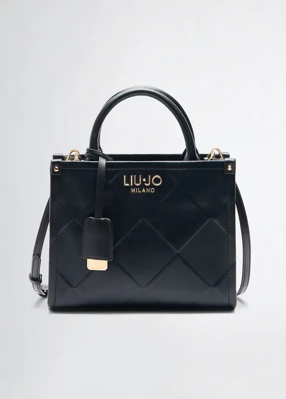 Shopping Bag con Logo / Nero