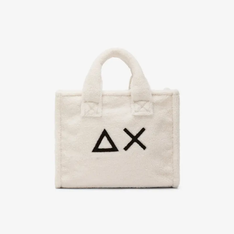 Shopping Bag Midi Cali in Teddy / Bianco