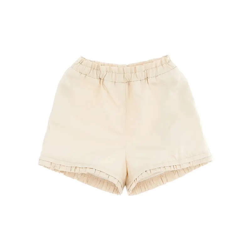 Shorts in misto cotone con ruches