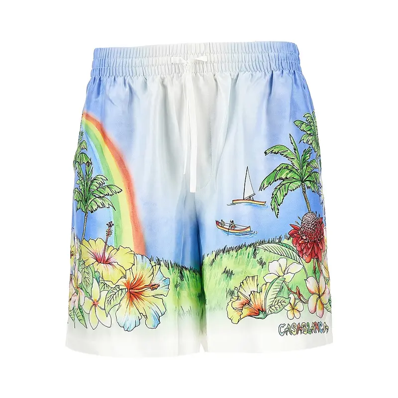 Shorts in seta 'Aloha'