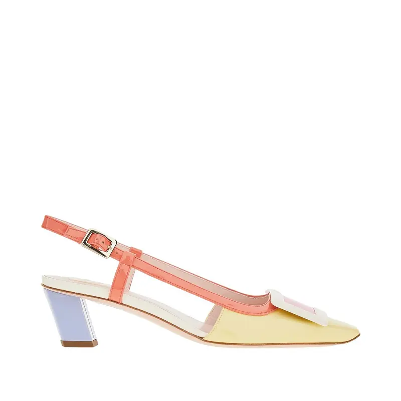 Slingback 'Belle Vivier' in pelle multicolore