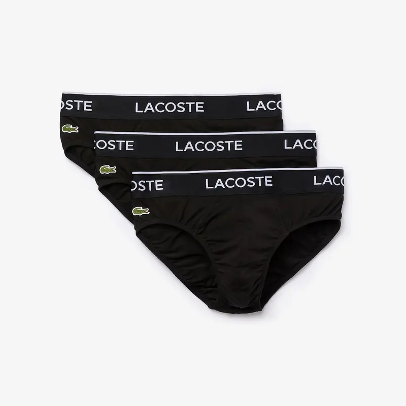 Slip Lacoste Confezione 3 Paia / Nero