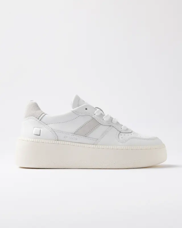 Snaker Court Platform Vintage Calf / Bianco