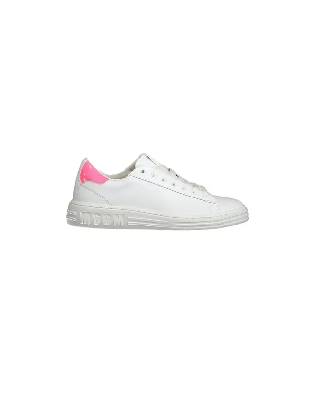 Sneaker bianca e fucsia