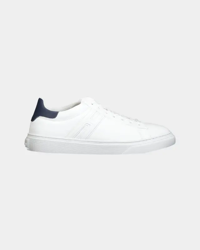 Sneaker H365 pelle bianca blu