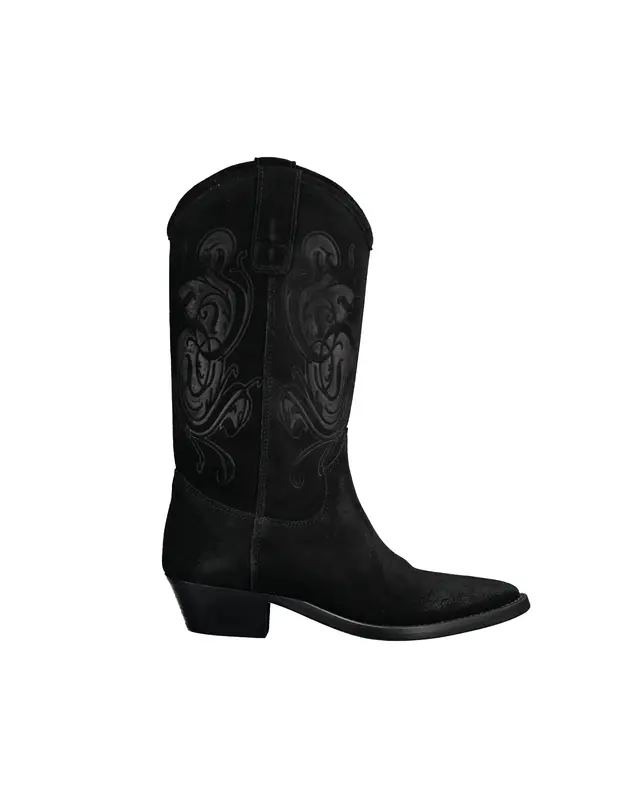 Stivale texano camoscio nero