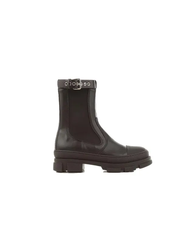 Stivaletto Chelsea nero con cinturino