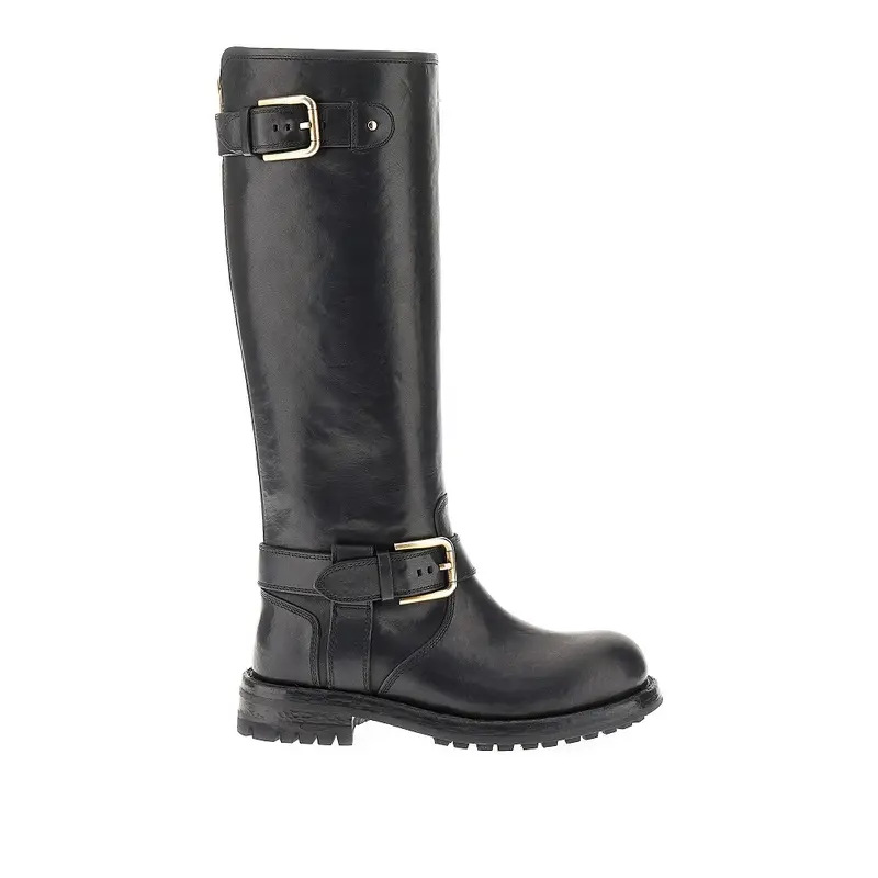 Stivali biker in pelle