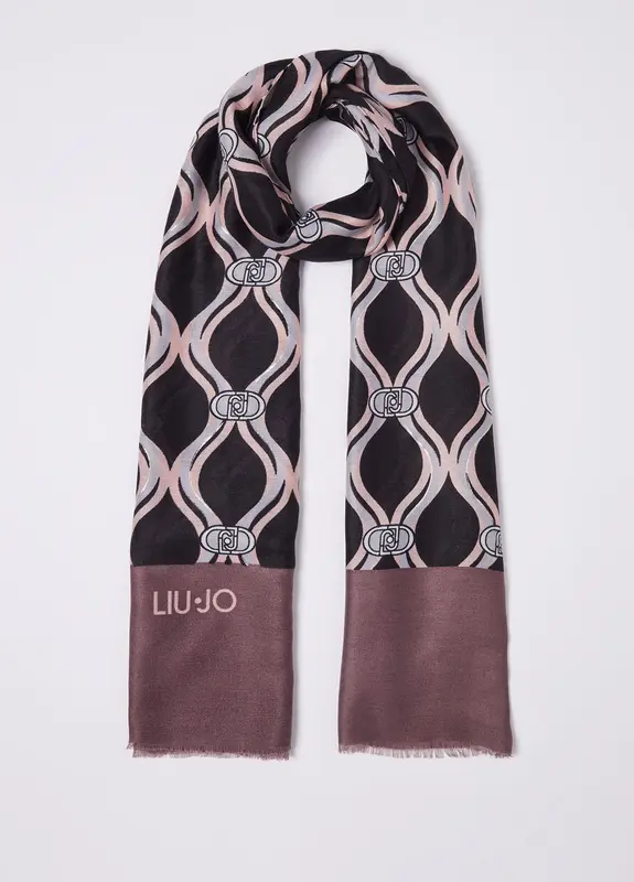 Stola con Logo / Nero