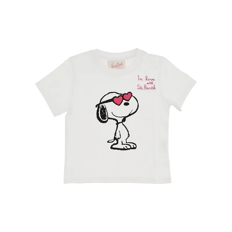 T-shirt a manica corta con stampa 'Snoopy'