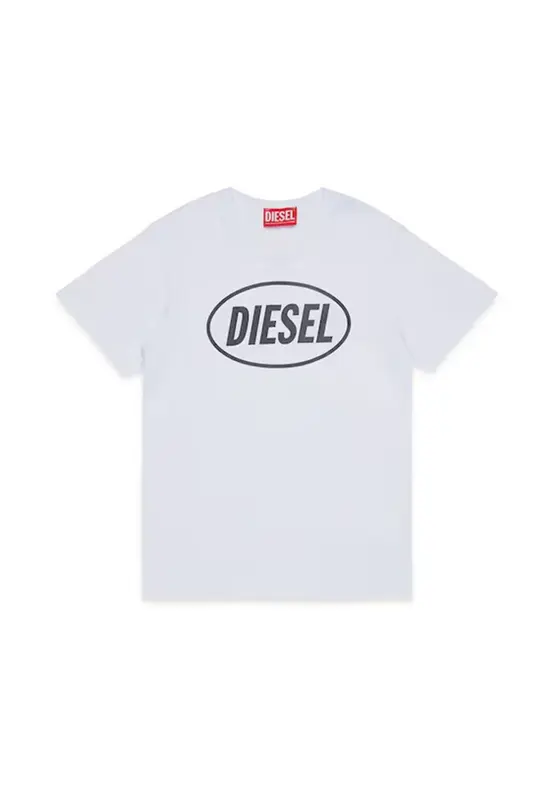 T-shirt bianca Manica corta logo