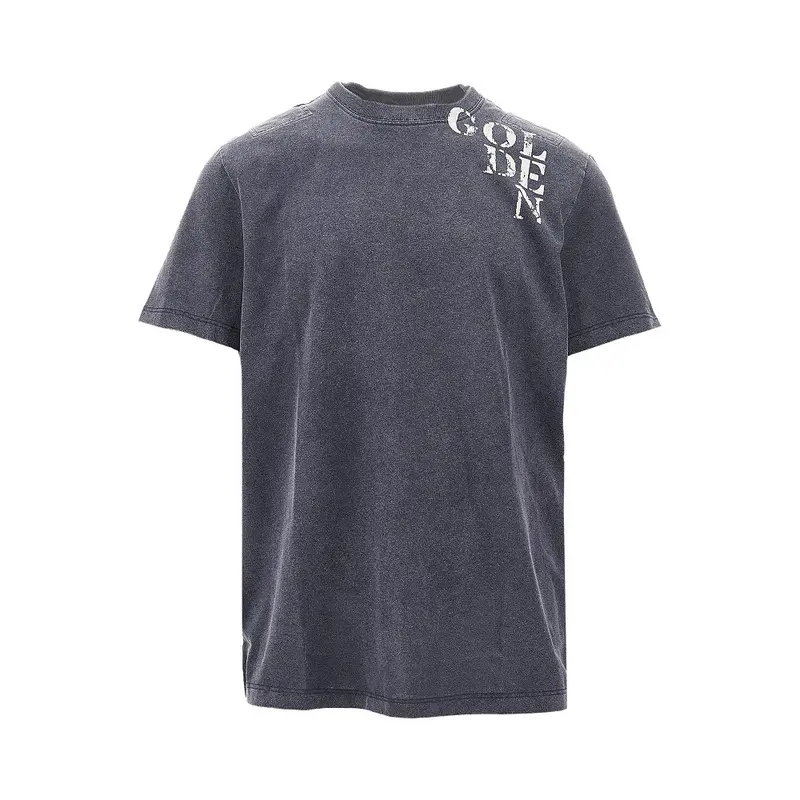 T-shirt con logo floccato