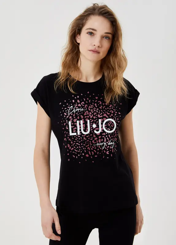T-shirt con logo / Nero