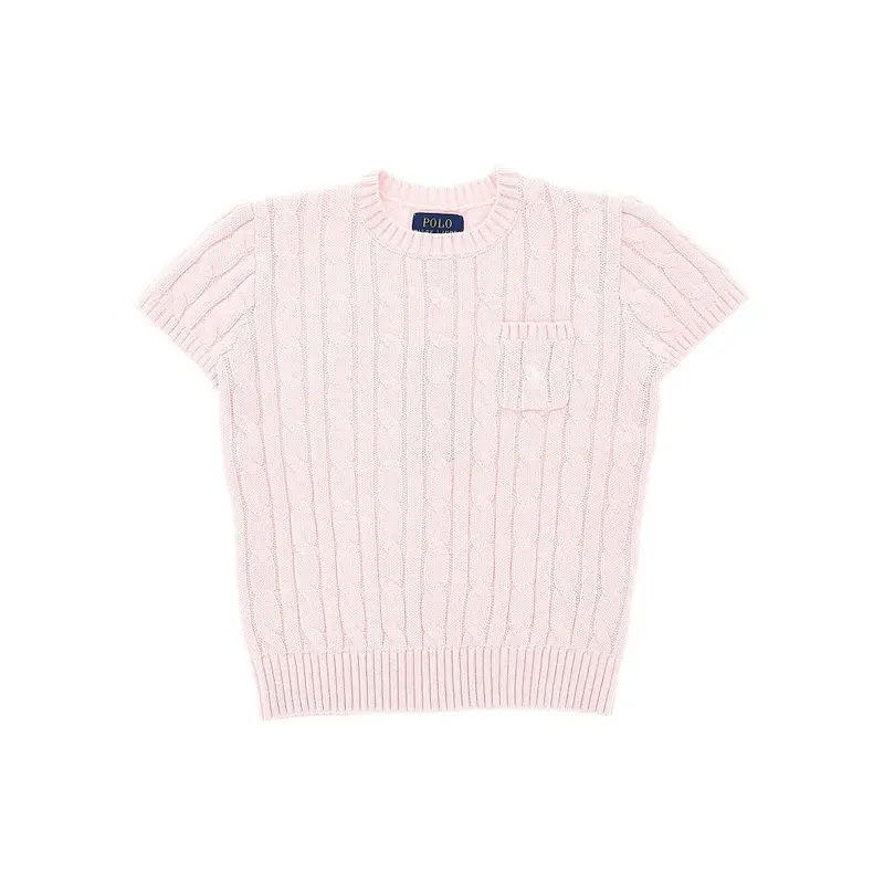 T-shirt in cotone a trecce con logo ricamato