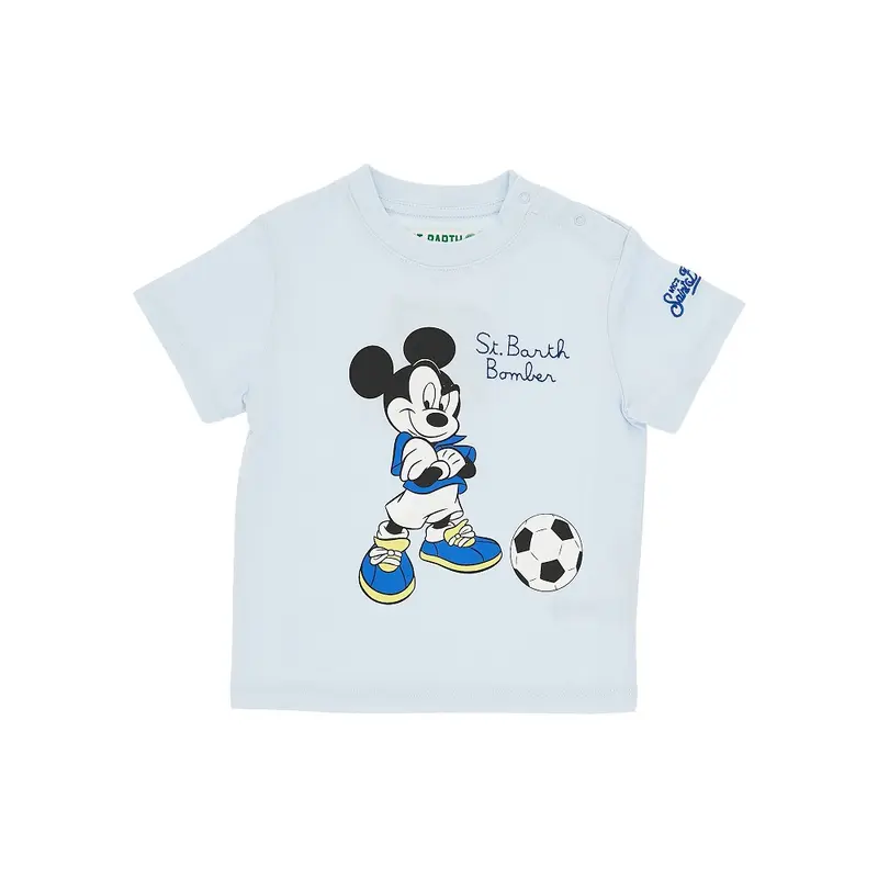 T-shirt in cotone con stampa Mickey Goal