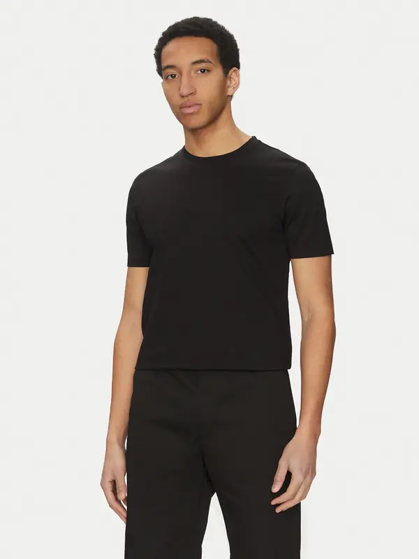 T-Shirt in Cotone Girocollo / Nero