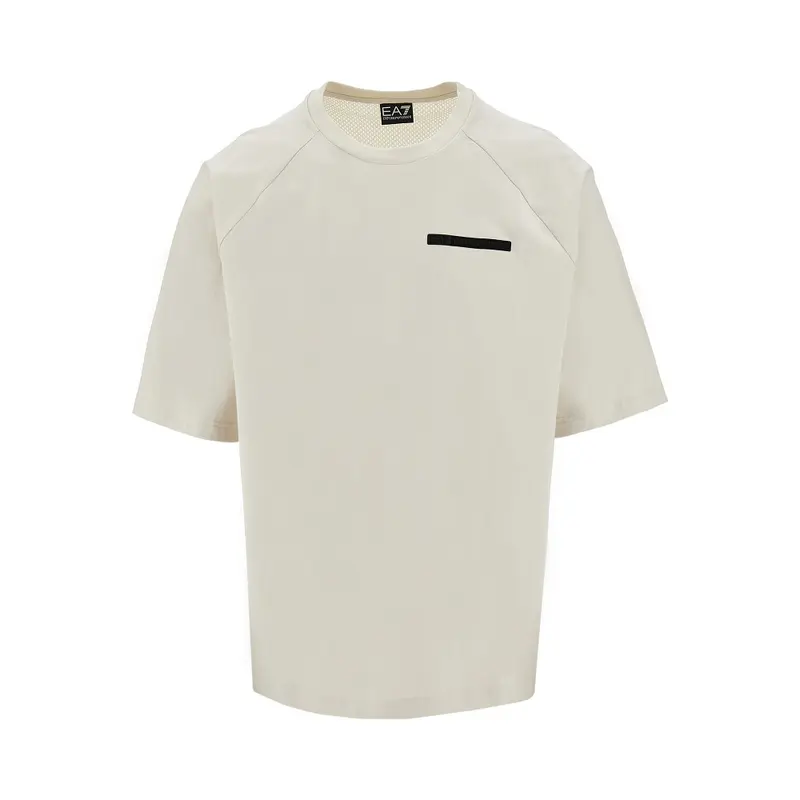 T-shirt in jersey con inserto in mesh