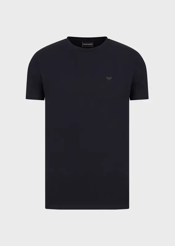 T-Shirt in jersey con mini eagle / Blu