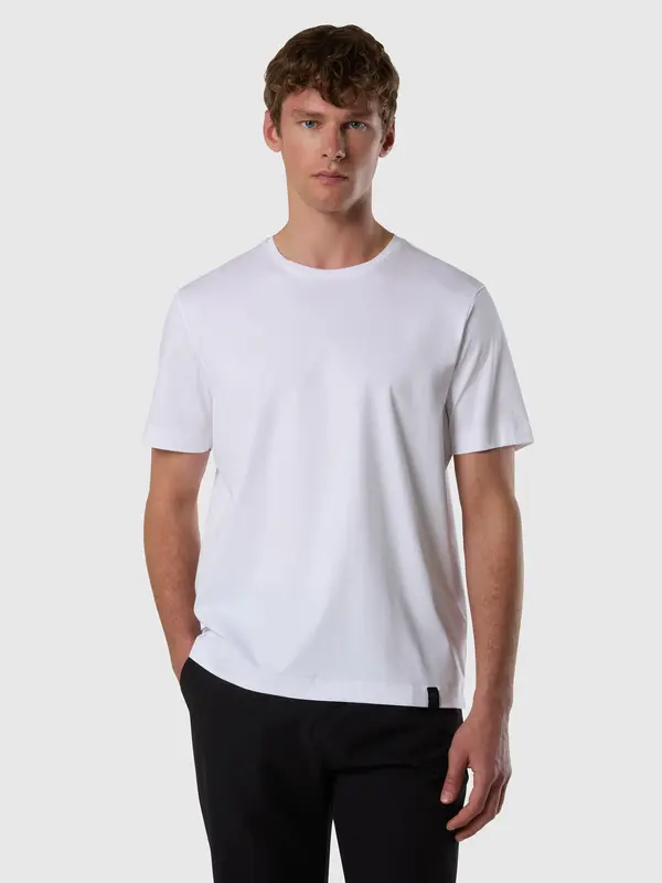 T-Shirt in Jersey di Modal / Bianco