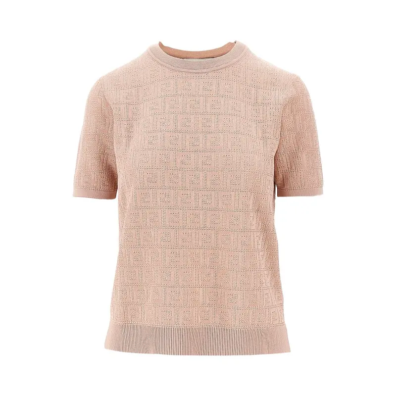 T-shirt in maglia jacquard FF