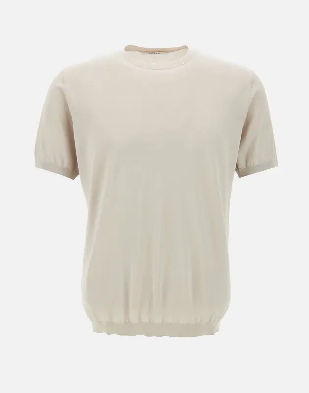 T-shirt in seta e cotone