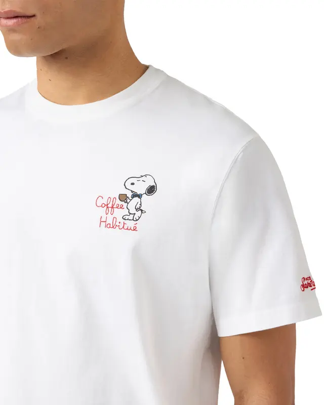 T-shirt Portofino Snoopy Coffee bianca