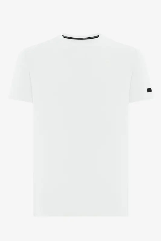 T-Shirt Rib con Grafica / Bianco