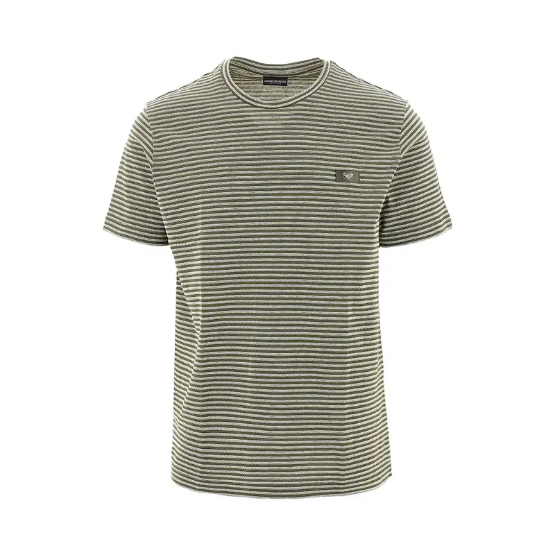 T-shirt Swimwear in cotone a righe