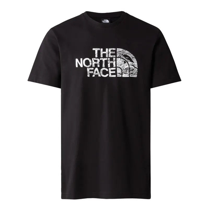 T-Shirt Woodcut Dome con Logo / Nero